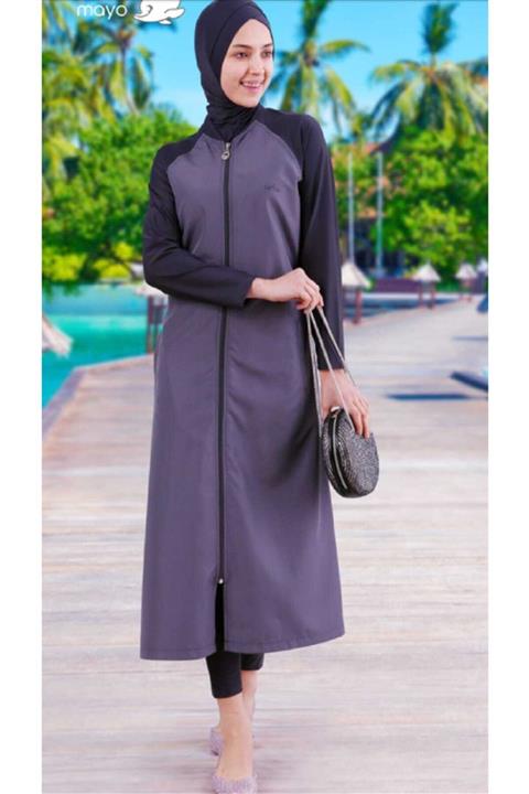 Gallo Tasarım Lycralı Su Itici Özel Dokuma Tesettür Mayo