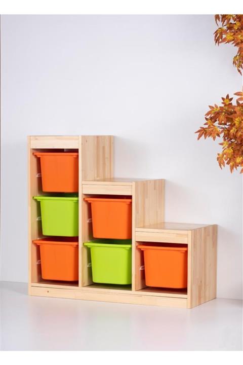 Vip Home Banyo Rafı Deterjan Şampuan Havlu Dolabı Trofast Portatif Dolap