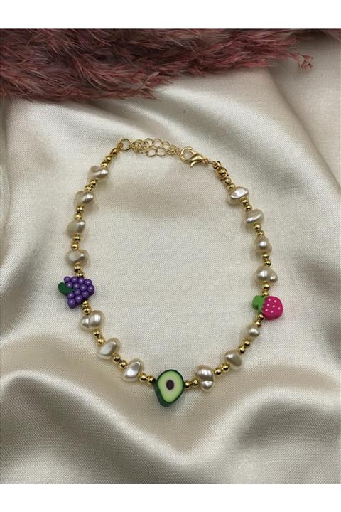 Eylülün Takısı Kadın Karışık Mevyeli İncili Halhal