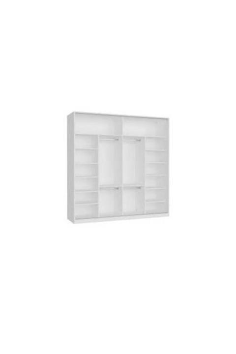 ETAŞ MOBİLYA Beyaz Çok Raflı Sürgülü Elbise Dolabı