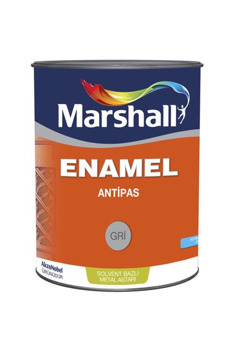 Marshall Enamel Astar Beyaz 2.5lt Ahşab Demir Beton Yüzeyler Için  Rulo + Fırça + Tiner + Eldiven + Zımpara
