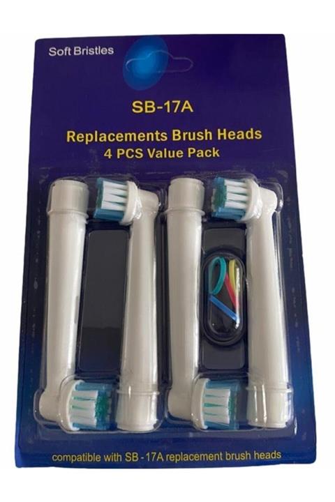 SoftBristles Tüm Şarjlı Diş Fırçalarına Uyumlu 4 Adet Yedek Başlık
