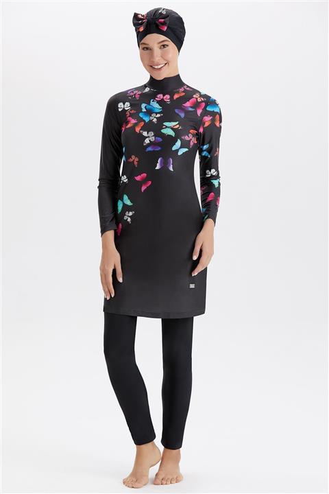 Adasea Slim Fit Likralı Kapalı Tesettür Mayo 4220