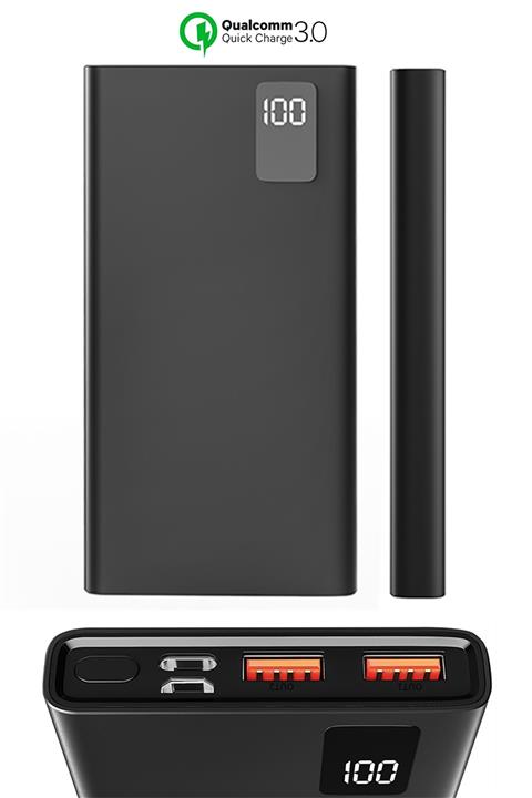 TEKNOHANE 10000 Mah Qualcomm 18w Pd 3.0 Dijital Göstergeli 4 Çıkışlı Hızlı Şarj Power Bank