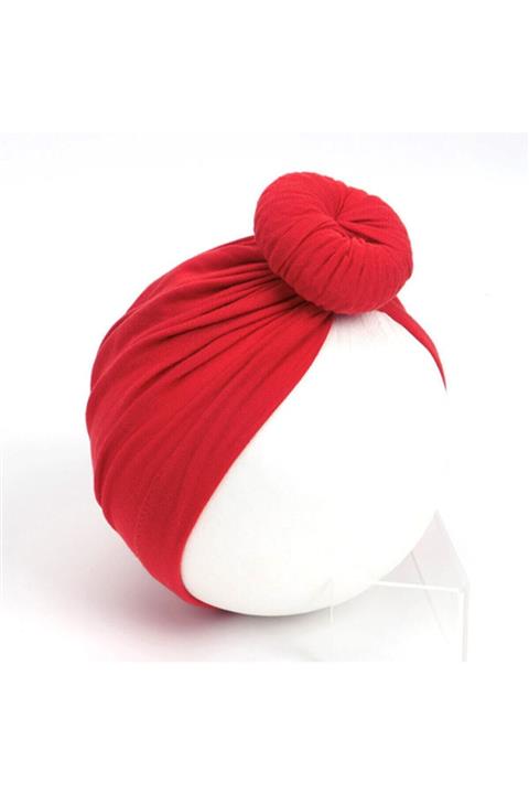 MyWearCollection Kırmızı Düğüm Bebek Bonesi