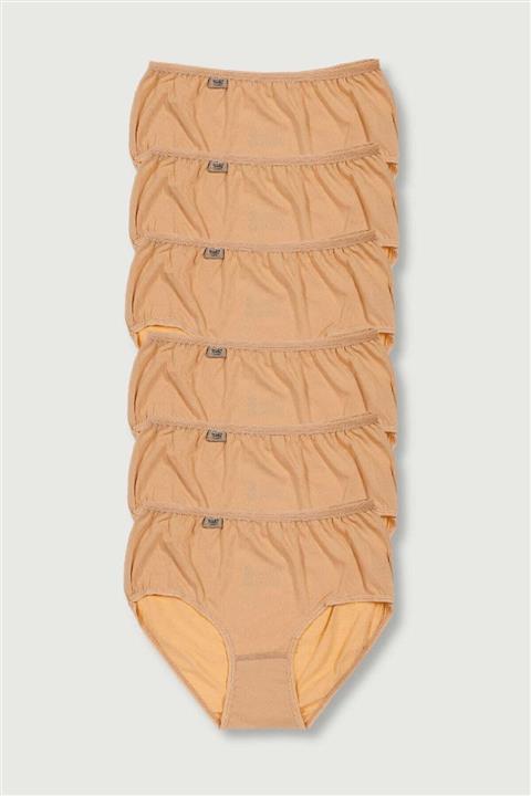 Tutku Kadın Ten 6'lı Paket  Likralı Bato Külot ELF568T0924CCM6