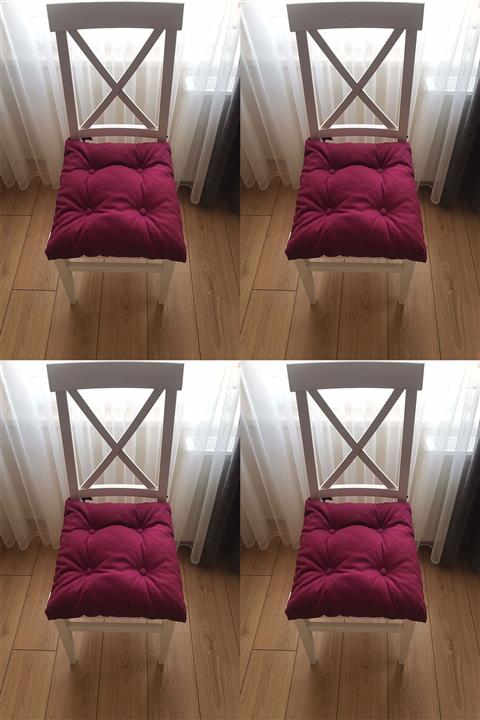 Lavinia Puf Lavinia Pofidik Kare Sandalye Minderi 4`lü 40x40 Cm