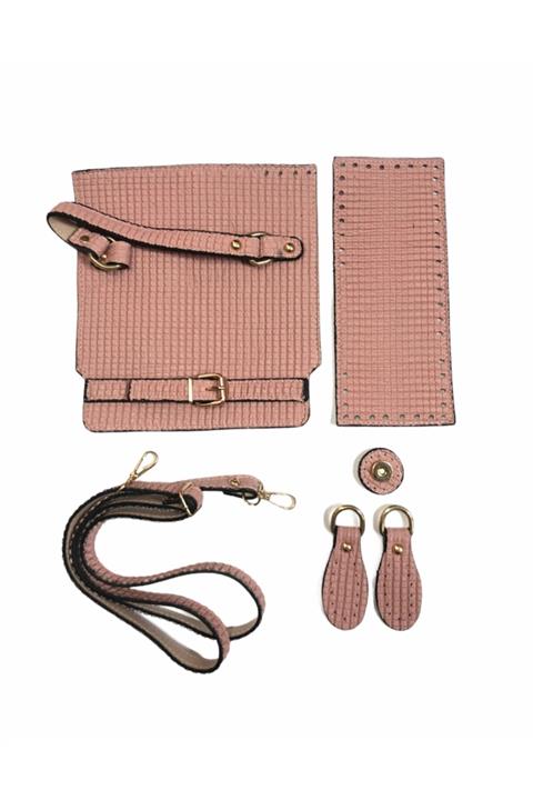 Yüncü Kız Çanta Seti Deri Kare Model 18