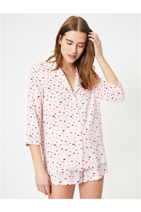 Koton Kadın Desenli Pijama Üstü