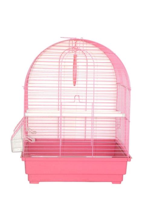 Dayang Iki Kapılı Davul Muhabbet Kuşu Kafesi Renkli 35x28x46 Cm