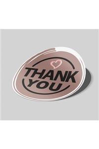 Matbaagraf Thank You Sticker Gri 4x4cm 70 Adet