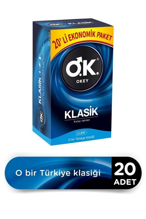 Okey Klasik Prezervatif 20 Li Ekonomik Paket