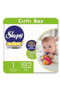 Sleepy Extra Günlük Aktivite Bezi 1 Numara Yenidoğan 192 Adet