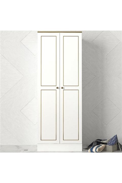 Dekorister Exclusive Ravenna 2 Kapılı Gardrop Beyaz
