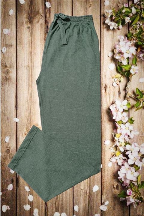 Usds Butik Haki Renkli Kadın Penye Pijama Altı