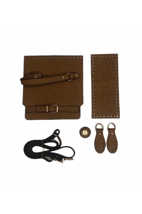 Yüncü Kız Çanta Seti Deri Kare Model 02