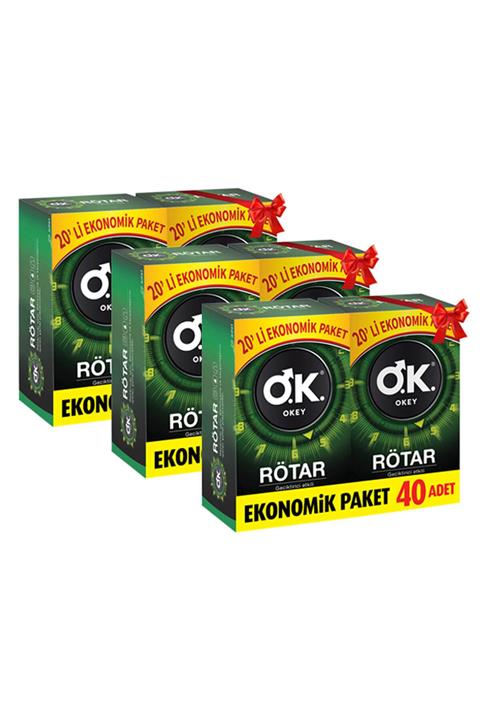 Okey Prezervatif Rötar 40Lı x 3 Adet 7777777174456