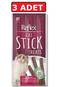 Reflex Cat Stick Tavuk Ciğerli Kedi Otlu (3 X 5g) 3 Adet Kedi Ödül Maması Çubuk