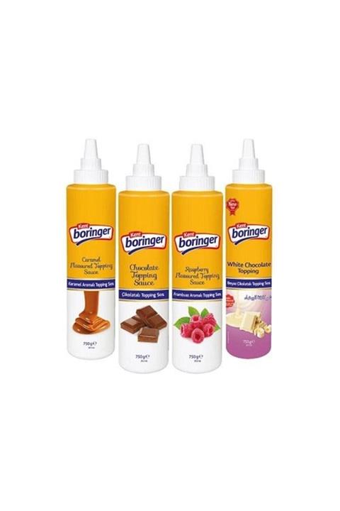 Kent Boringer Karma Koli Topping Sos 1 Beyaz Çikolatalı+1 Karamel+1 Frambuaz 750 Gr