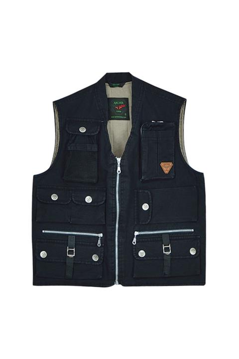 Archercamp 2001 Siyah Taktikal Kısa Yelek