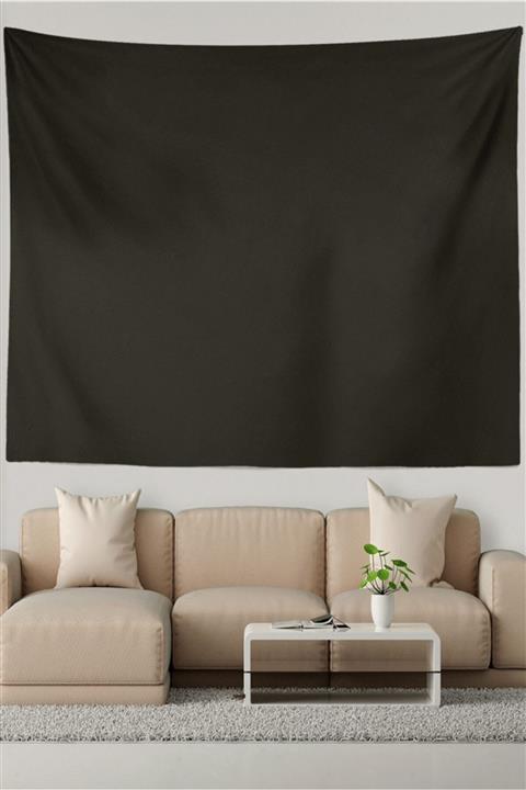 Ysahome Siyah Renkli Sade Desenli Duvar Halısı