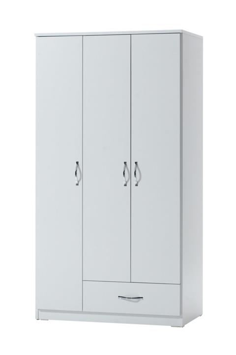 Dienni Beyaz 3 Kapaklı 1 Çekmeceli Gardırop