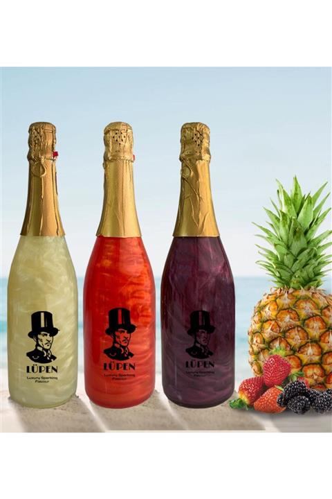 Lüpen Ananas Çilek Böğürtken Aromalı Gazlı İçecek 750 Ml 3 Adet