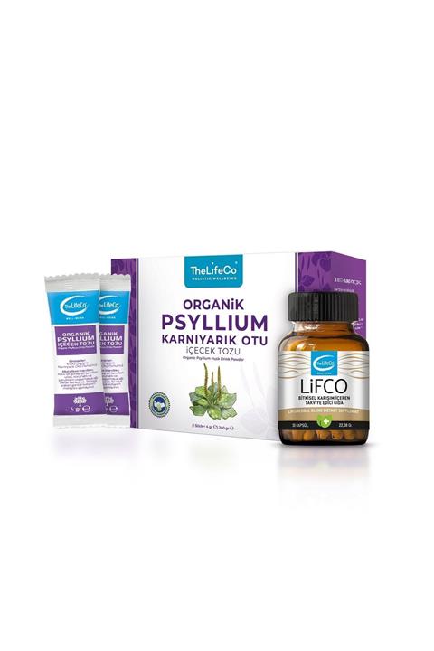 TheLifeCo Thelifeco Organik Psyllium Içecek Tozu 4 Gr X 60 Şase + Thelifeco Lifco 30 Kapsül
