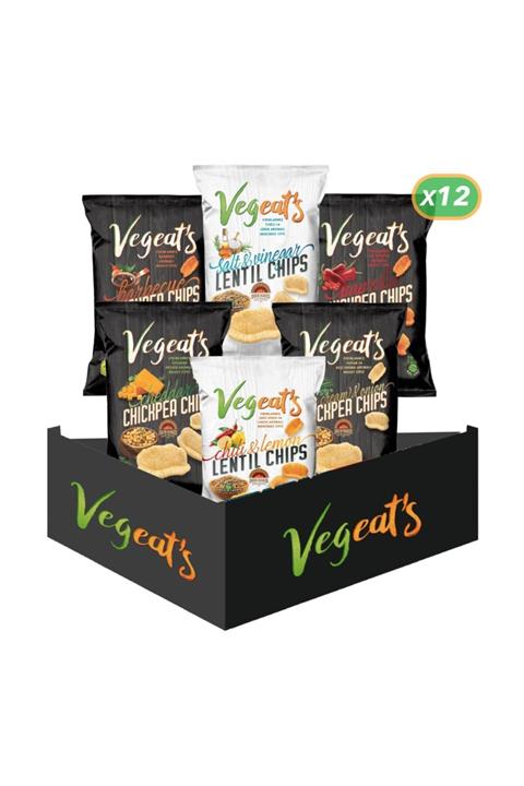 Vegeat's Fırınlanmış Nohut Ve Mercimek Cipsi Tanışma Seti 12 Adet Sağlıklı Atıştırmalık