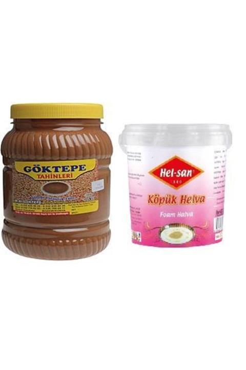 Göktepe Kepeksiz Tahin 1850 G + Helsan Köpük Helva 930 G