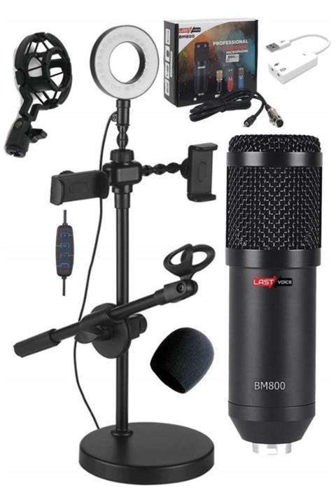 Lastvoice Set Mikrofon Stand Telefon Tutucu Stüdyo Işığı Seti Bm800-nb60