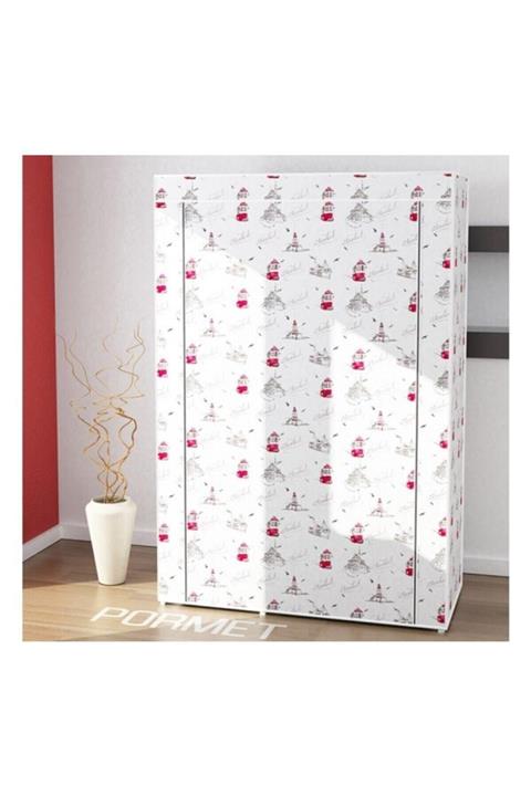 DizaynS Tek Yandan Raflı Bez Dolap