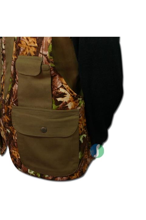 e life tasarım S-625-1 Şişe Cepli Toprak Meşe Yelek M