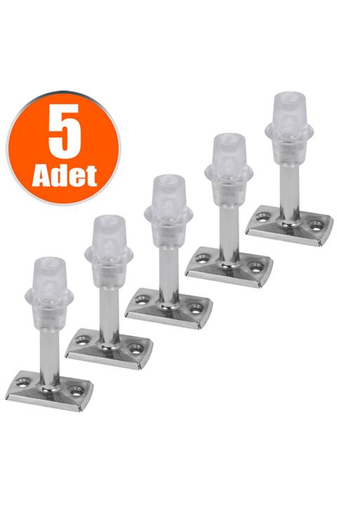 Badem10 Nobel Kapı Tamponu Stoperi Krom Kapı Stopu 8 Cm (5 ADET)