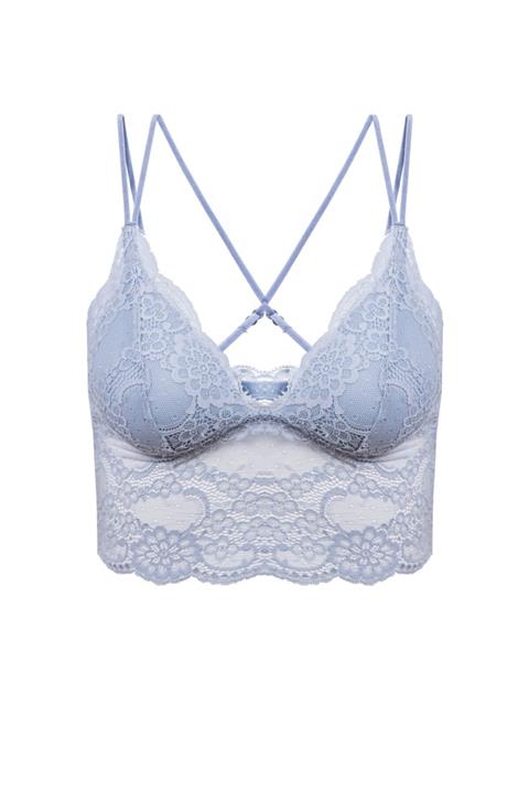 HAREM SUARE Kadın Açık Mavi Dantel Detay Bralet