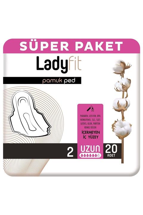 Lady Fit Ladyfit Pamuk Ped Süper Uzun 20 Ped