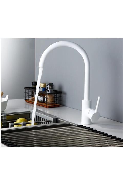 Sardıcı Mutfak Eviye Bataryası Beyaz Musluk