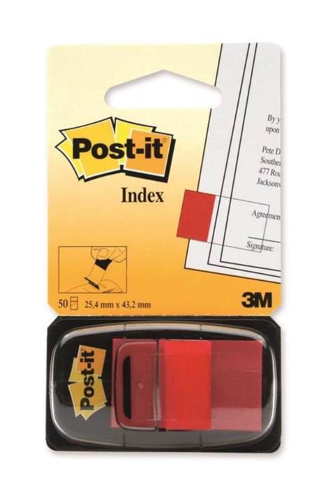 Postit 3M Post-it® Index- Isaret Bandi, Kirmizi, 50 yaprak
