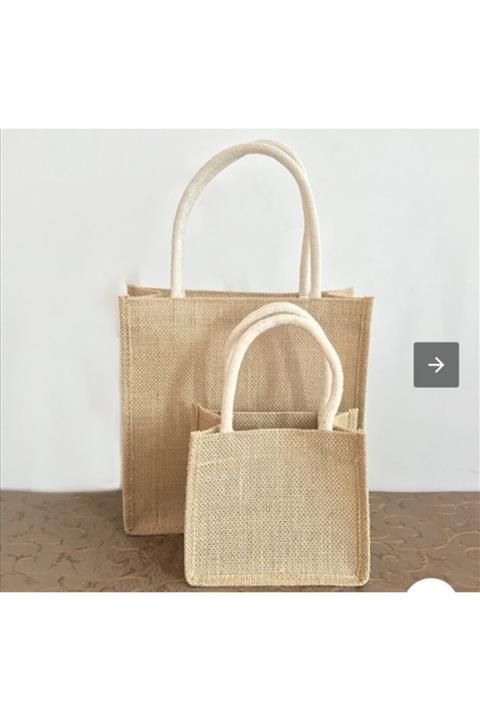 MELİNA HOME DESIGN Hasır Jüt Plaj Çanta