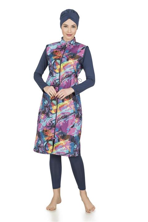 SEBOTEKS Slim Fit Jile Kapalı Tesettür Mayo 3476