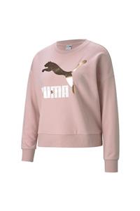 Puma Kadın Sweat Classics Logo Crew - Pembe