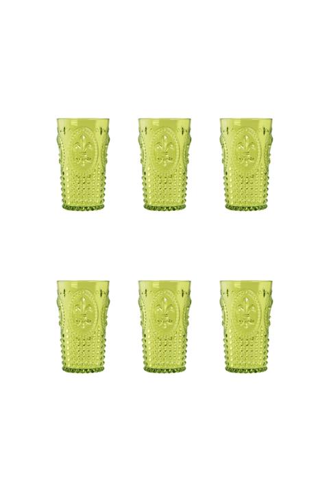 EW's Kitchenware Akrilik Yeşil 6 Lı Uzun Bardak