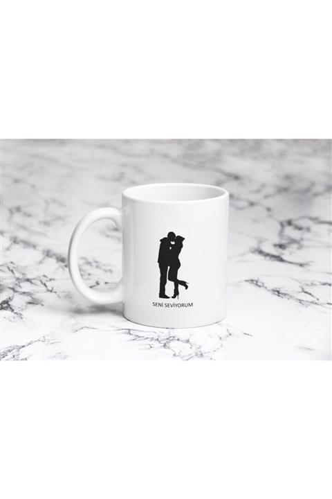 Firsat Ayi Sevgililer Günü Seni Seviyorum Model 7 Kupa Bardak
