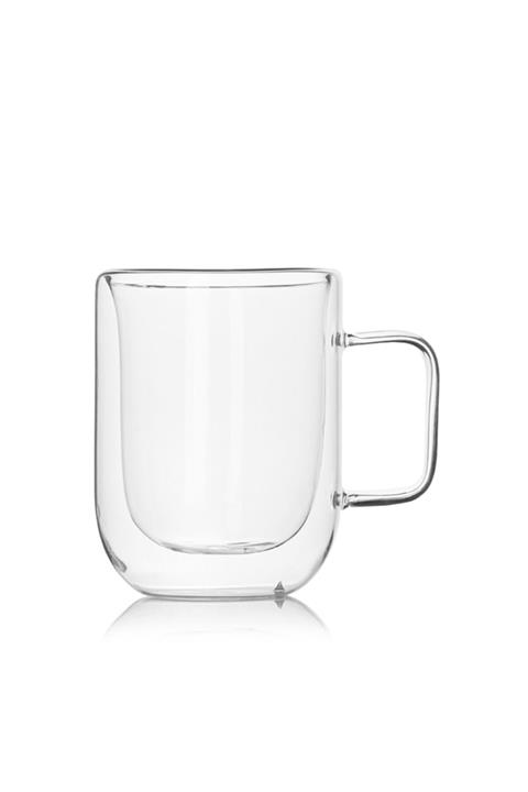 EWs Double Wall Çift Cidarlı 300 Ml Cam Kupa