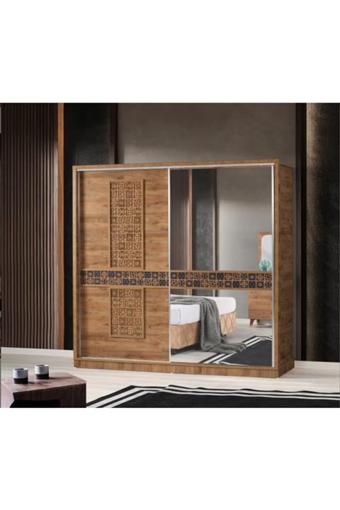 Çiftci Ticaret Sırma Model 2 Sürgülü Aynalı Suntalam Gardırop