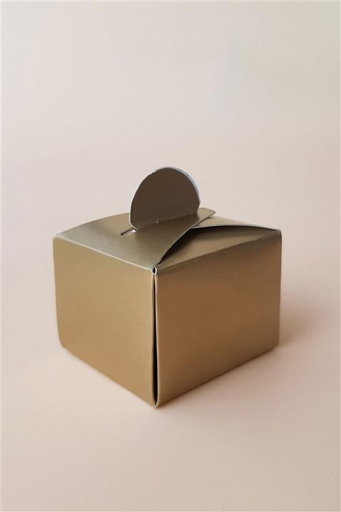 Parti dolabı 50 Adet Gold Renk Lokum Ve Şeker Kutusu Altın Sarısı