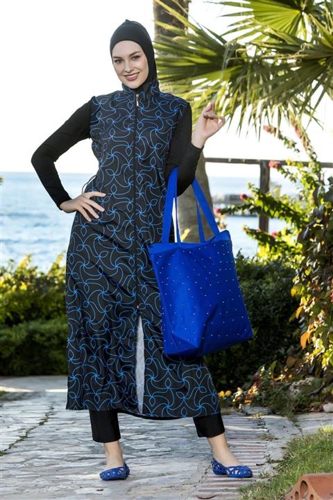 Armes Kadın Lacivert Tam Boy Tesettür Mayo