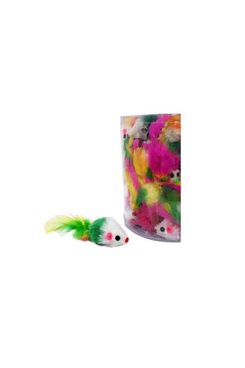 DEMİRALP37 Tüylü Fare Kedi Oyuncağı ( 4 Adet )