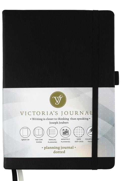 Victoria's Journals Venzi Classic Defter 14x20 cm Noktalı Siyah