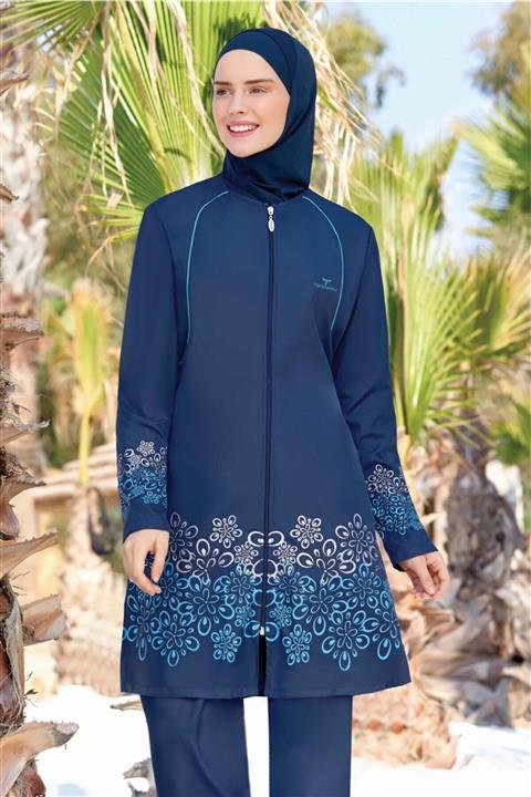 TESMAY Kadın Lacivert Tesettür Mayo